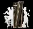 Duo of vinyl bookends Jazz