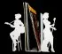 Pair of jazz women musician bookends to hold vinyl records