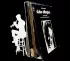 Large bookend adorned with a trumpeter to wedge your jazz records on the shelves