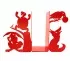 The Hare and the Tortoise, the Raven and the Fox in bookends for children