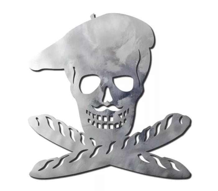 French pirate flag decorative trivet
