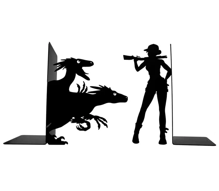 Pairs of large bookends for original comic strip-style decoration