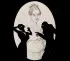 Objets décoratifs vintage en métal noir inspirés de Nosferatu le vampire