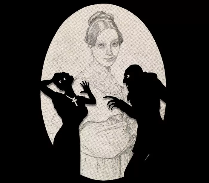 Objets décoratifs vintage en métal noir inspirés de Nosferatu le vampire