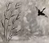 Detail des Kunstwerks Sommergewitter asiatisch inspirierter Zen-Stil