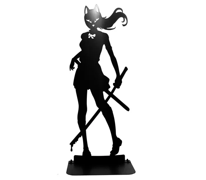 Kitsune silhouette sculpture original creation by Shohan-design