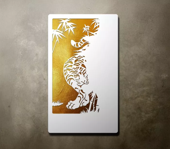 Tigre dans les bambous