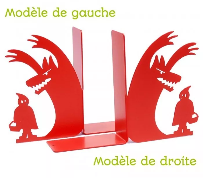 Cale-livres déco Petit chaperon rouge "Au loup"