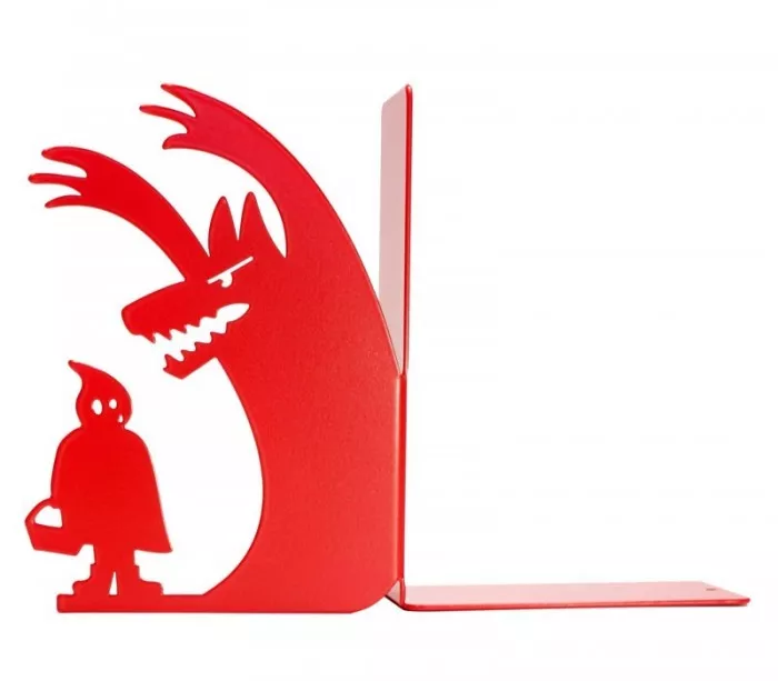 Presse-livres déco Petit chaperon rouge "Au loup"