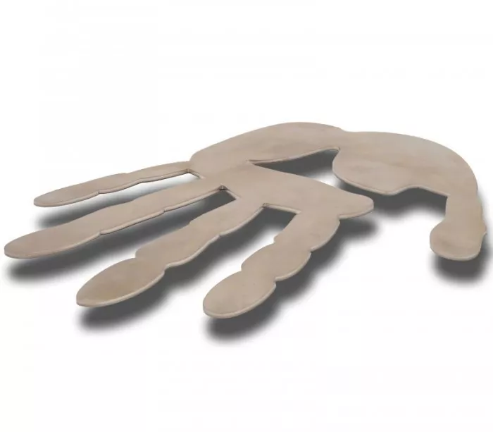 Hand print metal trivet