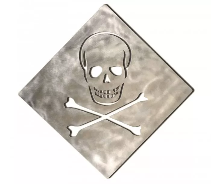 Dessous de plat inox brossé "Toxic" décoration contemporaine