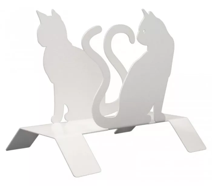 Original porte-revues blanc "Les chats"
